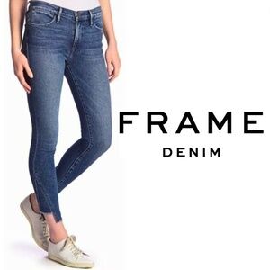 Frame Le High Skinny Gusset Step Hem Jeans in Oakley - Size 27